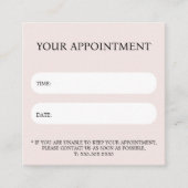 ライトパエレガントステルホワイトはっきりしたサロン 予約カード (正面)