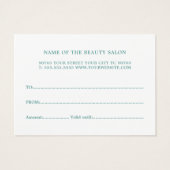 ライトパエレガントステル美しいギフトカード (裏面)