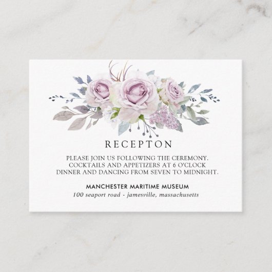 ライトパエレガントープルフローラキンセアニェラ披露宴 エンクロージャーカード (正面)