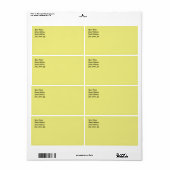 ライトパステルイエローシッピングラベル ラベル (フルシート)