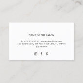 ライトパステルエレガントブラックシザーズヘアスタイリスト 名刺 (裏面)