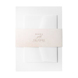 ライトパステルクリームシェードとスクリプエレガントト 招待状ベリーバンド