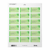 ライトパステルグリーンハイビスカスフローラ住所 シール (フルシート)