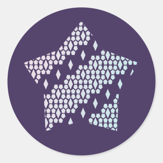 ライトパステルコットンキャンディーハニカムダイヤモンドスター ラウンドシール (正面)