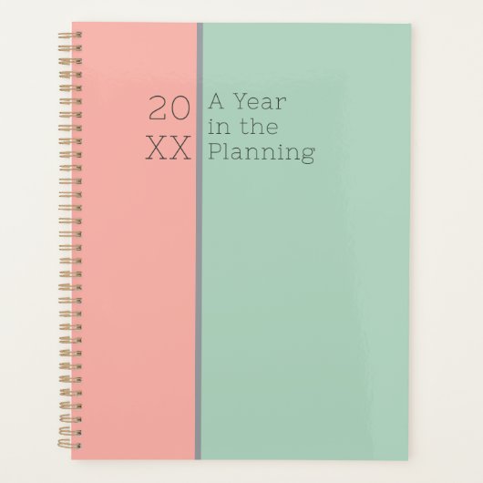 ライトパステルパーソナライズされたズソフトピーチジャングルミスト プランナー手帳 (正面)