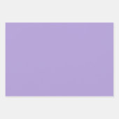 ライトパステルパープル無地のカラー ラッピングペーパーシート (正面3)