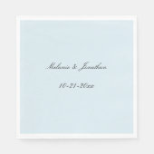 ライトパステルブルーの結婚式 スタンダードランチョンナプキン (正面)