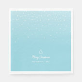 ライトパステルミニマルブルースノーウィークリスマスパーティー スタンダードランチョンナプキン (正面)