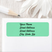 ライトパステルミントグリーン差出人住所ステッカー ラベル (インサイチュ)