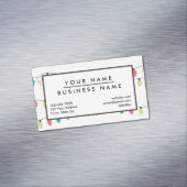 ライトパターンのクリスマスの一連 マグネット名刺 (インサイチュ)