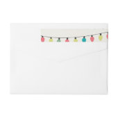 ライトパターンのクリスマスの一連 ラップアラウンドラベル (裏面)