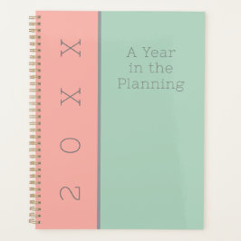 ライトパパーソナライズされたステルソフトピーチ&ジャングルミスト プランナー手帳