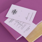 ライトパープルあなたのロゴのイヤリングディスプレイを追加 名刺