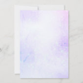 ライトパープルのドレス 花柄のキンセアニエラ 招待状 (裏面)