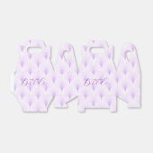 ライトパープルアールデコパターカスタムン文字 フェイバーボックス (折り畳みなし)