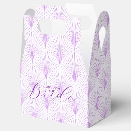 ライトパープルアールデコパターカスタムン文字 フェイバーボックス (オープン)