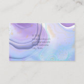 ライトパープルエレガント金ゴールドバイオレットパステルデザイナー 名刺 (裏面)