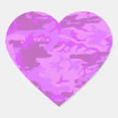 ライトパープルカモフラージュ ハートシール (正面)