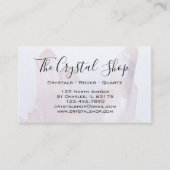 ライトパープルクリスタルロックショップビジネスカード 名刺 (正面)