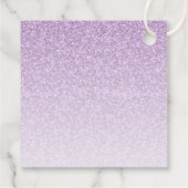ライトパープルグラムグリッタースウィート16 パーソナライズされた フェイバータグ (裏面)