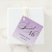 ライトパープルグラムグリッタースウィート16 パーソナライズされた フェイバータグ (インサイチュ)