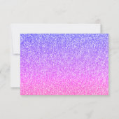 ライトパープルグリッターシックドレススウィート16誕生日 セーブザデート (裏面)