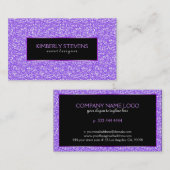 ライトパープルグリッター&スパークル 名刺 (正面/裏面)