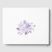 ライトパープルダスティブルーフローラ結婚ズ ゲストブック (裏面)