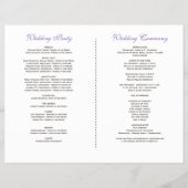 ライトパープルダスティーブルーフローラ結婚式 プログラム チラシ (裏面)