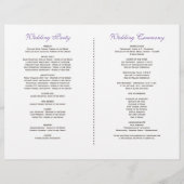 ライトパープルダスティーブルーフローラ結婚式 プログラム チラシ (裏面)