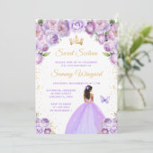 ライトパープルダークスキンプリンセスSweet sixteen 招待状 (スタンド正面)