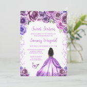 ライトパープルダークスキンプリンセスSweet sixteen 招待状 (スタンド正面)
