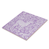 ライトパープルディアバックバードフローラウッドランド自然 タイル (側面)