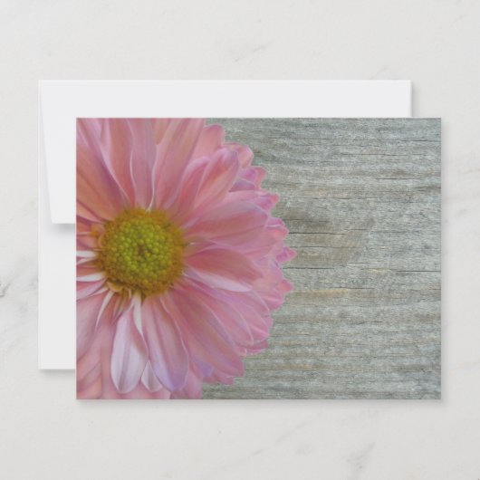 ライトパープルデイジー&バーンウッド結婚式招待状 招待状 (正面)