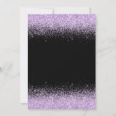 ライトパープルドレスフェイクグリッタースウィート16誕生日 招待状 (裏面)