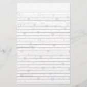 ライトパープルハートの横付き文房具 便箋 (正面)