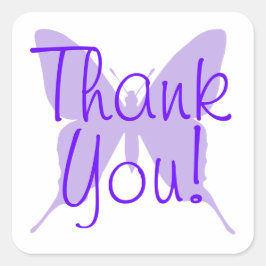 ライトパープルバタフライシルエット スクエアシール