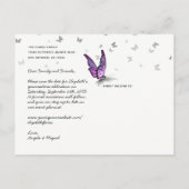 ライトパープルバタフライ写真保存日 案内ポストカード (裏面)