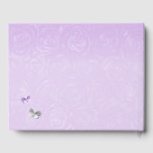 ライトパープルバラとエレガントシルバークラウン ゲストブック (裏面)