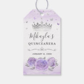 ライトパープルバラシルバークラウンありがとう好意 ギフトタグ (正面)