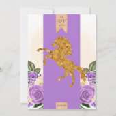 ライトパープルバラズウエスタンチャロキンセニェラ 招待状 (裏面)