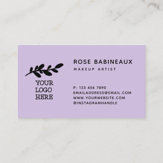 ライトパープルピンクのスターロイヤリティがロゴを支払う ロイヤリティカード (裏面)