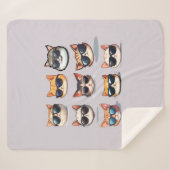 ライトパープルフェイネコレンジーキャットシェルパブランケット シェルパブランケット (正面(横))