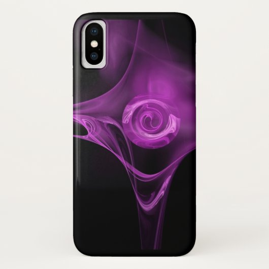 ライトパープルフラクタルバラ Case-Mate iPhoneケース (裏面)