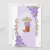 ライトパープルフローラウエスタンチャラキンセニェラ 招待状 (裏面)