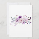 ライトパープルフローラブライダルシャワー招待 招待状 (裏面)