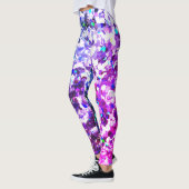 ライトパープルブルーマーメイドスケールグリッターレギンス! レギンス (左)