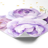 ライトパープルブロンドヘアプリンセス誕生日ウェルカム ポスター (角)