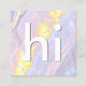 ライトパープルホログラフィックQRコード コーリングカード (正面)