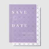 ライトパープルミニマルエレガントリスト日付の保存 ベラム紙招待状 (オフセット (招待状))